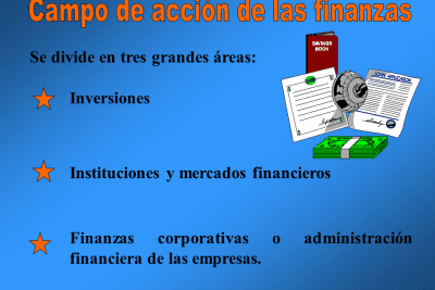 cuales son las tres grandes areas de las finanzas